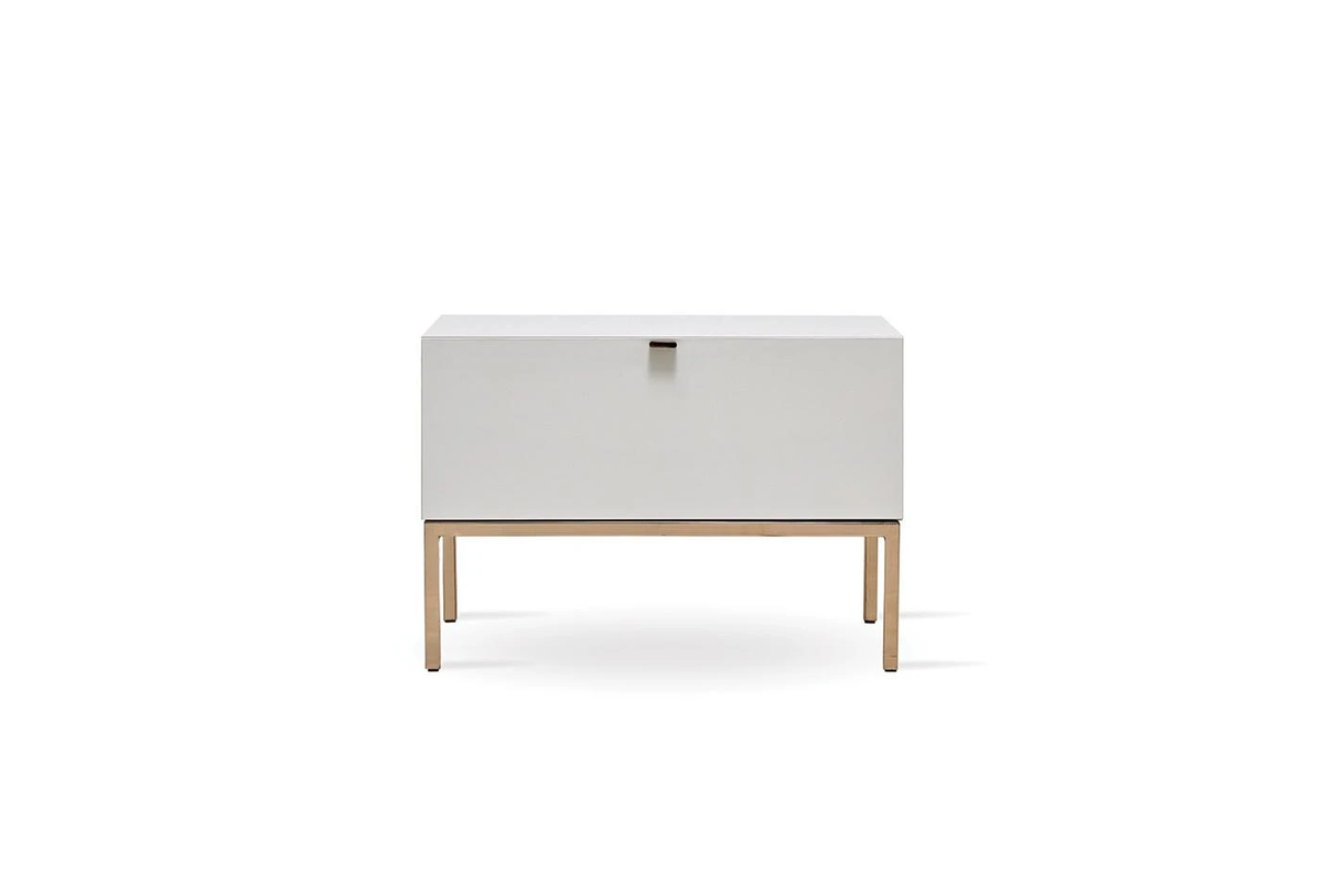 Нощно шкафче «Legato White» + чекмедже, размер 65х46х48см