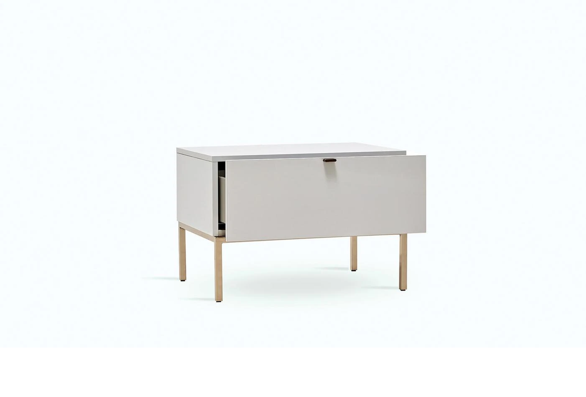 Нощно шкафче «Legato White» + чекмедже, размер 65х46х48см