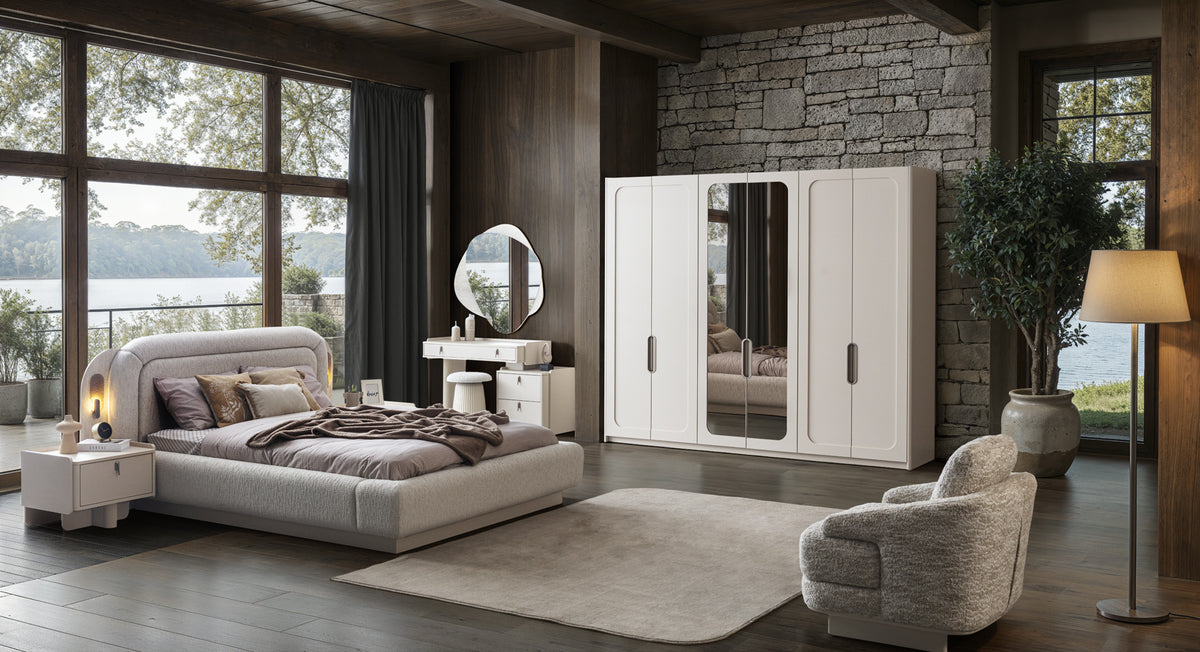 Тоалетка «Mabel» с три чекмеджета, размер 140х80х49см
