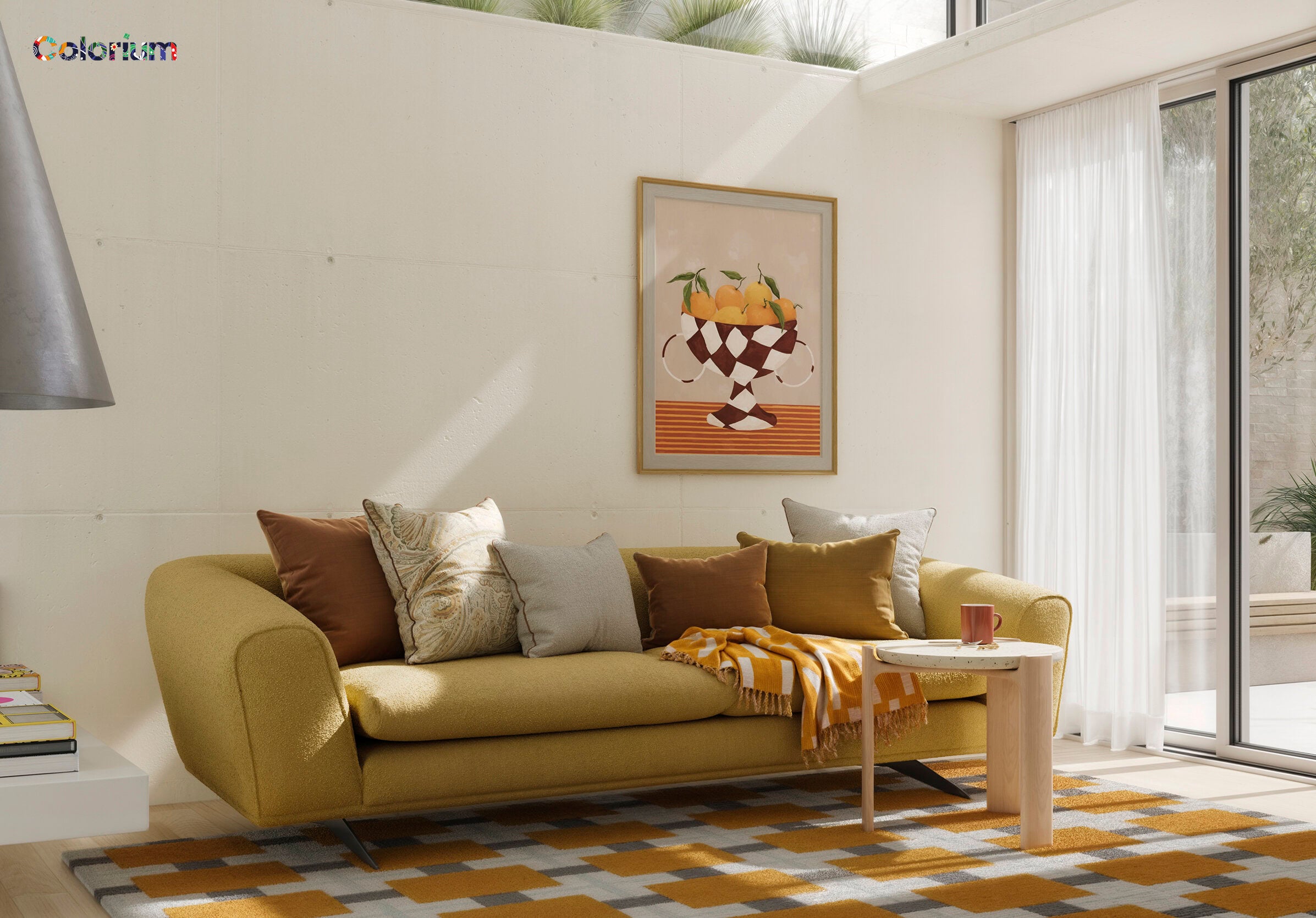 Холна маса «Bodrum» с травертин, размер 105х31х105см