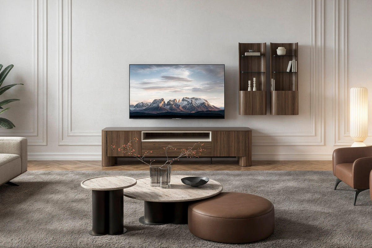 Холна маса «Trio» с травертин, размер 103х31х103см