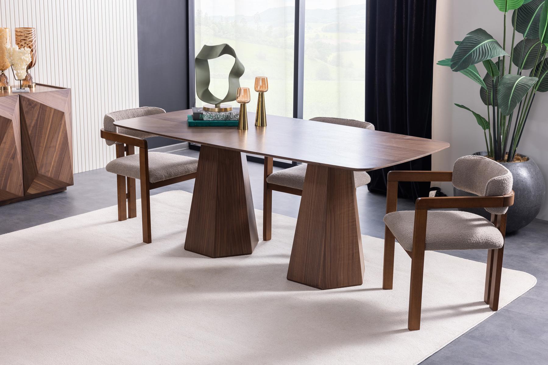 Трапезна маса «Carisma Walnut» с естествен фурнир