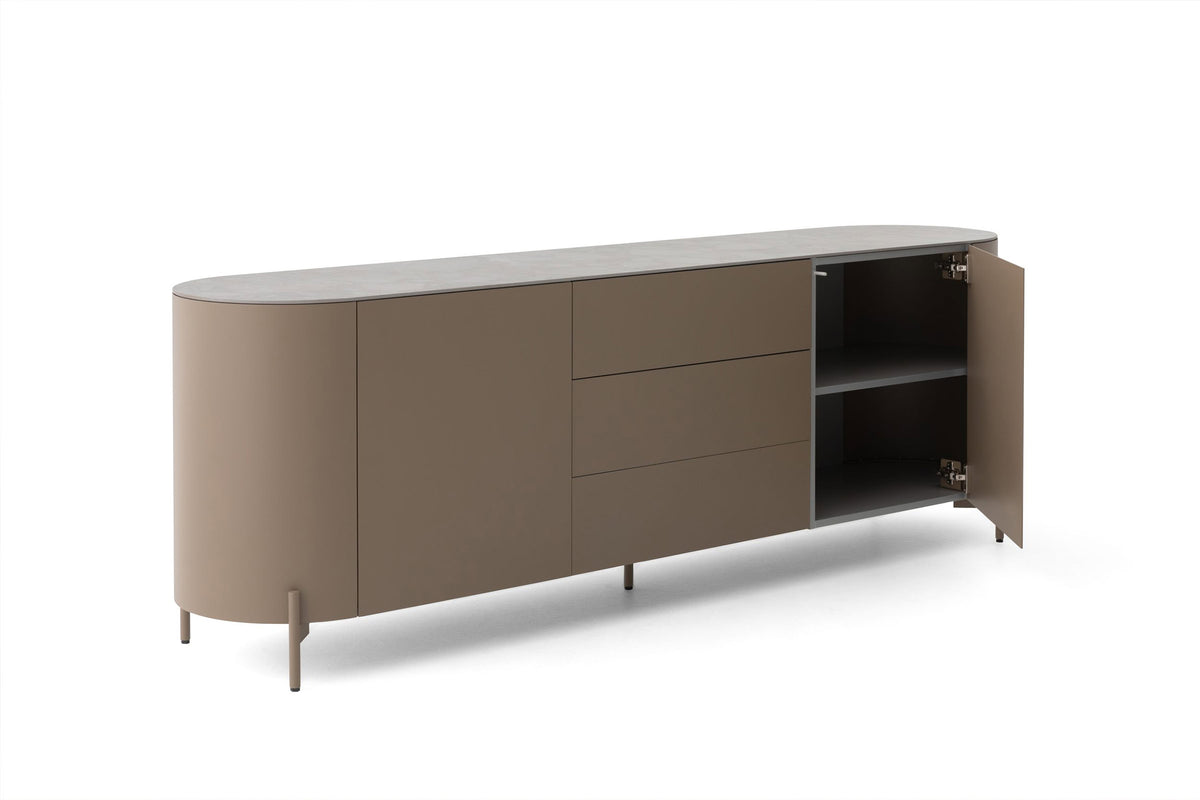 Бюфет «Vinci» с керамичен плот, с три чекмеджета, размер 210х71х45см