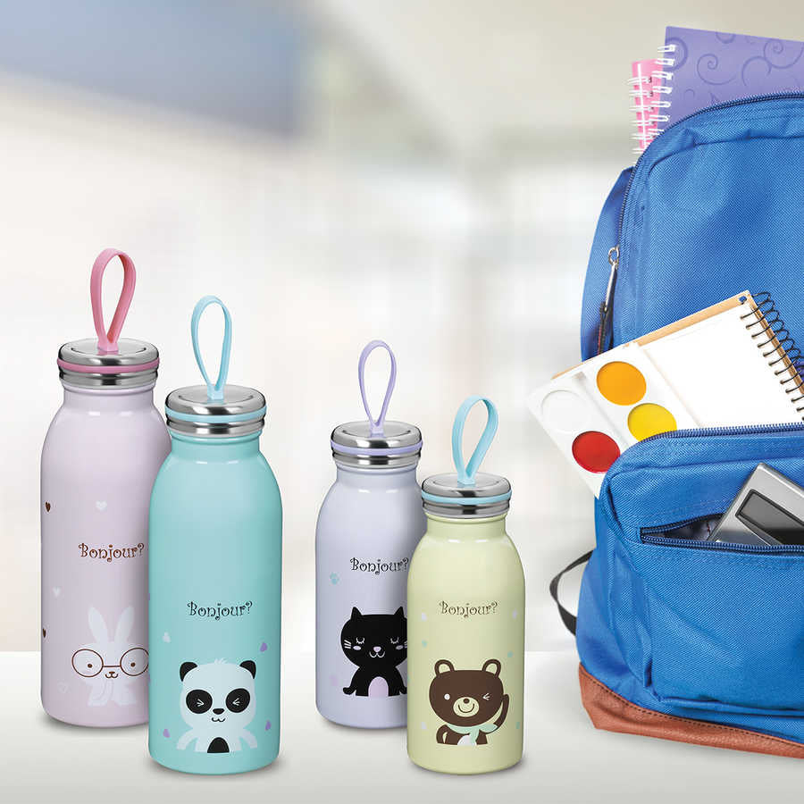 Метална бутилка Korkmaz A691 Bambino 350ml Розова (6718324867268)